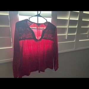 Red lucky brand x-large blouse